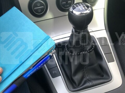 Řadící páka VW Passat B6, B7 3C, hlavice s manžetou 6st. kožená 