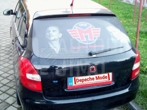 Podložka pod SPZ, podznačka - červená