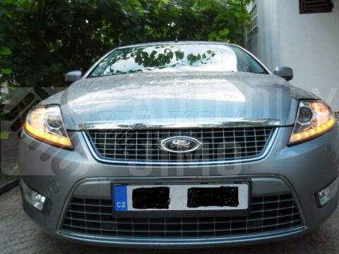 Přední světla, lampy Ford Mondeo 07-10 Day light, LED blinkr, chromová