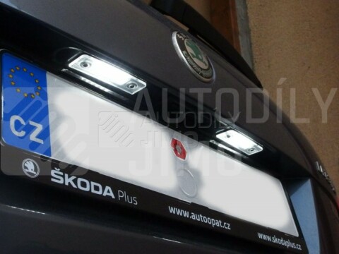 LED osvětlení SPZ Škoda Octavia II 09-13, Roomster Canbus