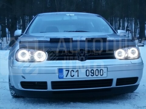 Přední světla, lampy Angel Eyes VW Golf IV 97-04 černá, s mlhovkami, H1