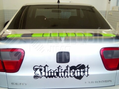 Carbonová, karbonová folie 3D 127x50cm zelená + Samolepící proužek, linka na karoserii - černý + Carbonová, karbonová folie 3D 152x50cm černá