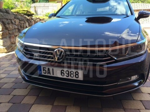 Znak, logo, emblém, nápis VW R-line - na přední masku, černý, kovový