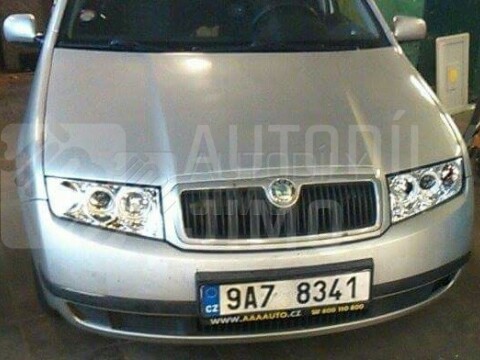 Přední světla, lampy Angel Eyes Škoda Fabia I 99-08 chromová