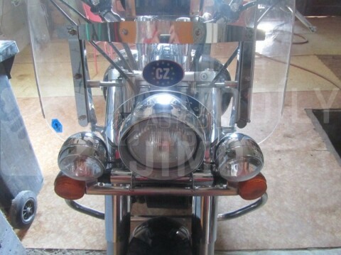 Přídavná světla celokovová chromová, světla na chopper