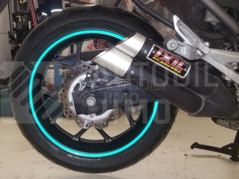 Reflexní pásky na kola - zelené, linky na ráfky