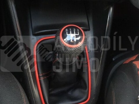Řadící páka s manžetou, rukojeť VW Golf IV, Bora - red design
