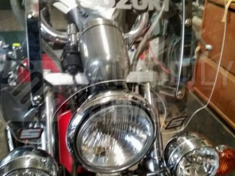 Přídavná světla celokovová chromová, světla na chopper