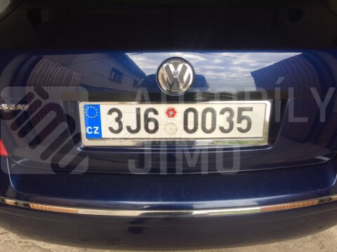 Podložka pod SPZ, podznačka, s rámečkem - chromová