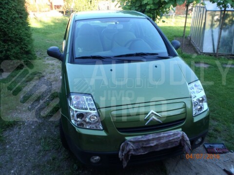 Přední světla, lampy Angel Eyes Citroen C2 03-10 chromová H1