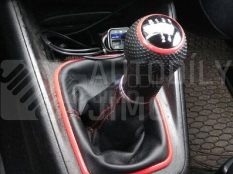 Řadící páka s manžetou, rukojeť VW Golf IV, Bora - red design