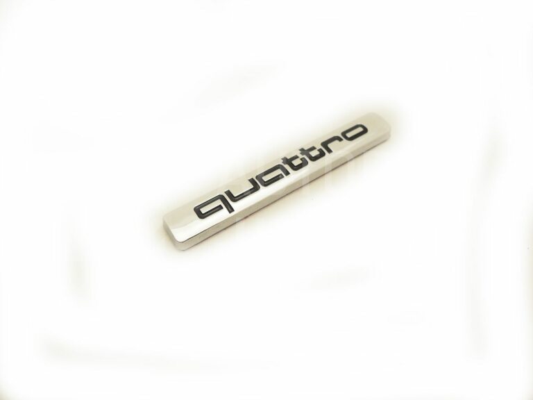 Znak, logo, emblém, nápis Audi Quattro 3D - samolepící