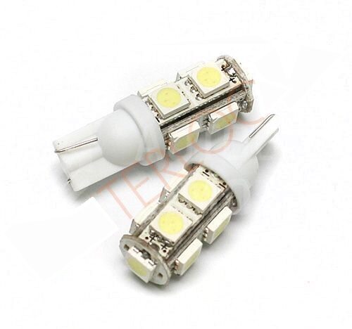 Superlight LED žárovka T10 W5W 12V 9led diod SMD 5050, bílá