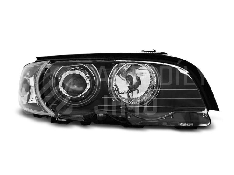 Přední světla, lampy Angel Eyes CCFL BMW E46 coupé, cabrio 99-01 černé H7