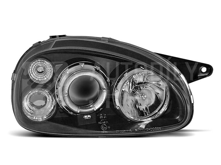 Přední světla, lampy Angel Eyes Opel Corsa B, Combo B 93-00 černá H1