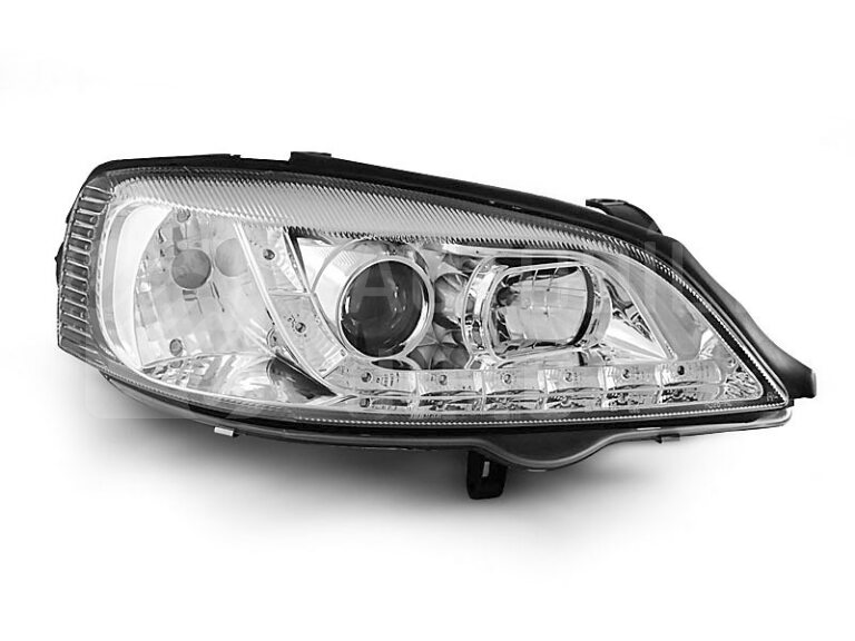 Přední světla, lampy Opel Astra G 98-08 Day light chromová 