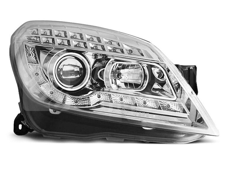Přední světla, lampy Opel Astra H 04-09 Day light chromové, LED blinkr