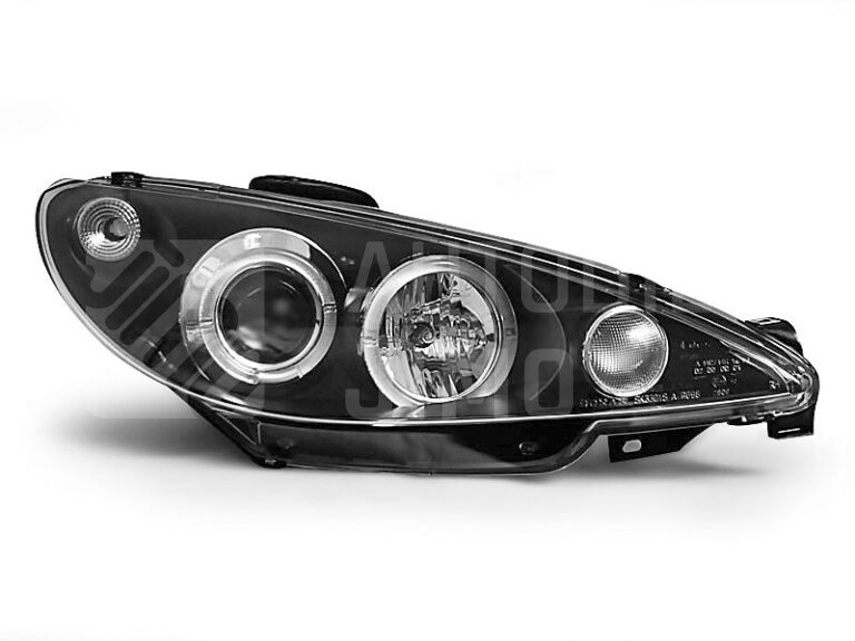 Přední světla, lampy Angel Eyes Peugeot 206 98-02 černé H1