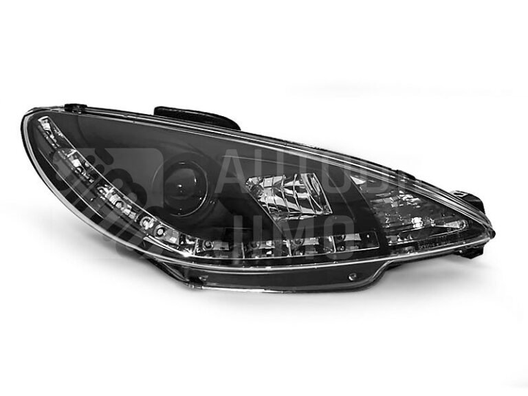 Přední světla, lampy Peugeot 206 98-02 Day light, černé