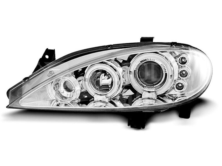 Přední světla, lampy Angel Eyes Renault Megane 99-02 chromové H1