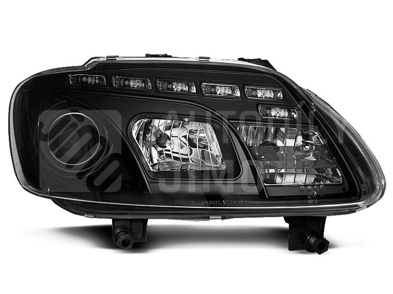 Přední světla, lampy VW Caddy, Touran 03-06 Day light černé