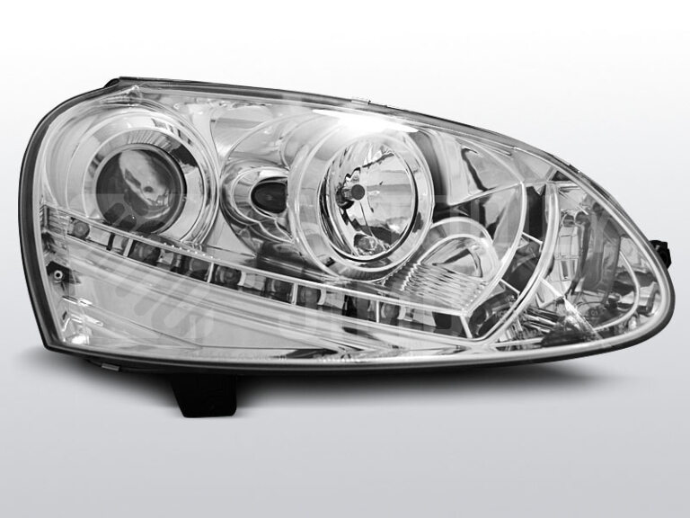 Přední světla, lampy xenonové VW Golf V 03-08 Day light chromové