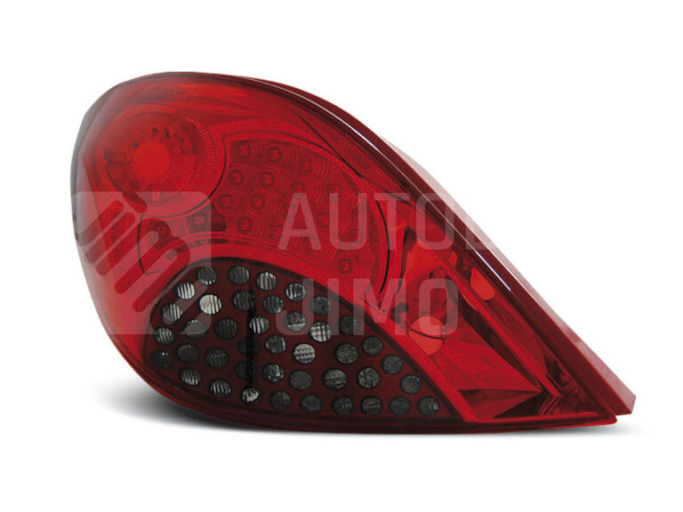 Zadní světla, lampy Peugeot 207 06-09, 3dv./5dv., LED, červeno-kouřové