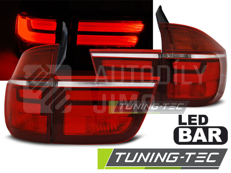 Zadní světla, lampy BMW X5 E70 07-10, LED, červeno-bílé