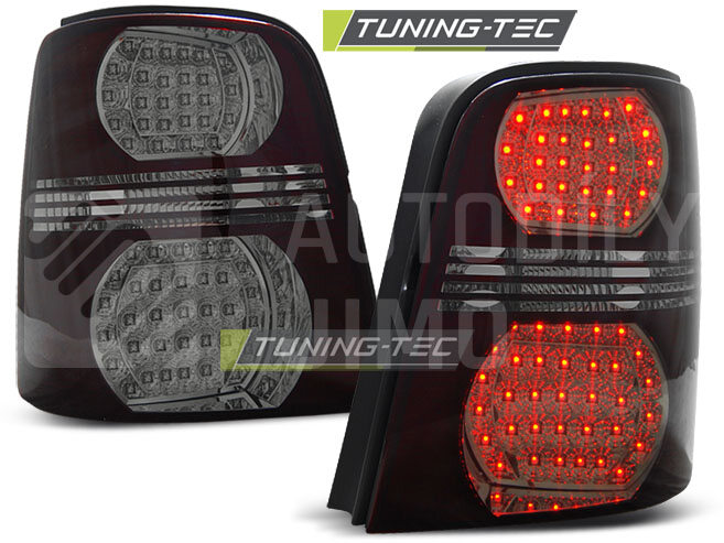 Zadní světla, lampy Volkswagen Touran 03-10, LED, červeno-kouřové