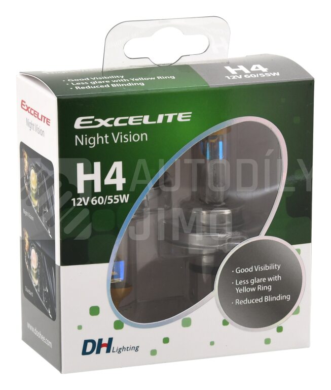 Žárovka Excelite H4 NIGHT VISION 55W 60, 55W 2ks