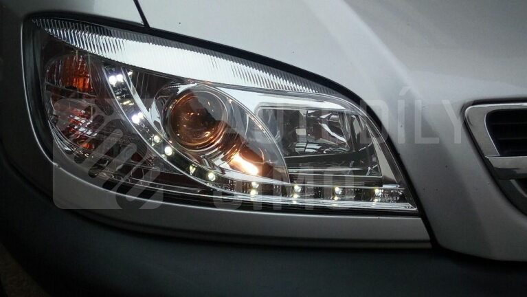 Přední světla, lampy Opel Zafira 99-05 Day light chromové
