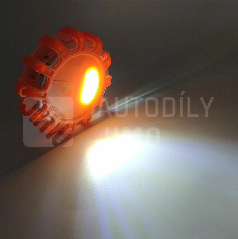 Superlight LED maják s magnetem, výstražné červené světlo, pracovní svítilna