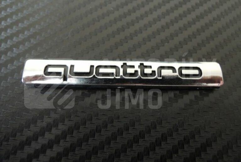 Znak, logo, emblém, nápis Audi Quattro 3D - samolepící