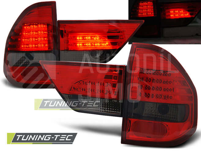 Zadní světla, lampy BMW X3 E83 0406, LED, červenokouřové