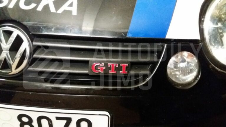 Znak, logo, emblém, nápis VW GTi na přední masku