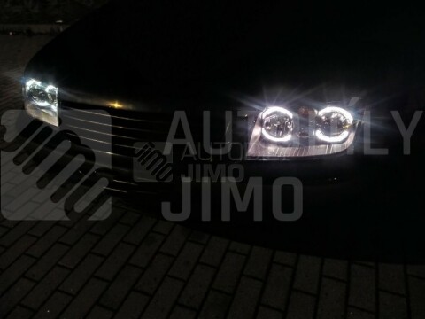Přední světla, lampy Angel Eyes VW Bora 98-05 s mlhovkami, černá H7