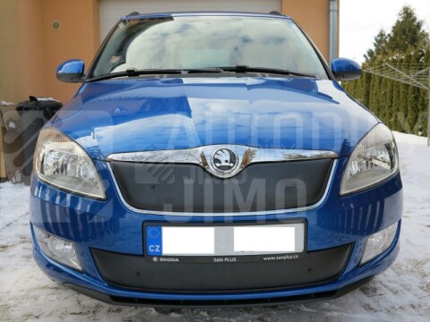 Zimní clona chladiče Škoda Fabia II 10-14, Rooomster, kryt masky+spodní kryt nárazníku Zimní clona chladiče Škoda Fabia II 10-14, Rooomster, kryt masky+spodní kryt nárazníku