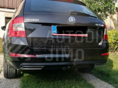 Atrapa výfuku, ABS - Alu-Brusch, Škoda Octavia III. Limousine / Comb Atrapa výfuku, ABS - Alu-Brusch, Škoda Octavia III. Limousine / Comb
