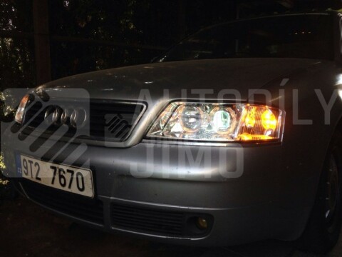 Přední světla Angel Eyes Xenon Audi A6 chromová