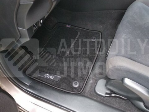 Textilní autokoberce Honda Civic IX 5D, 12-17 s nápisem, gramáž 2000g/m2