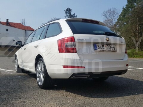 Atrapa výfuku, ABS - Alu-Brusch, Škoda Octavia III. Limousine / Combi Atrapa výfuku, ABS - Alu-Brusch, Škoda Octavia III. Limousine / Combi