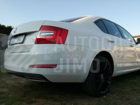 Atrapa výfuku, ABS - Alu-Brusch, Škoda Octavia III. Limousine / Combi Atrapa výfuku, ABS - Alu-Brusch, Škoda Octavia III. Limousine / Combi