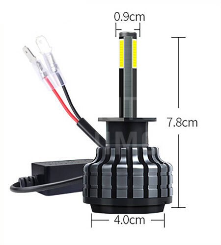 BridgeLUX LED žárovky H1 S6 CSP 360° – 60W, 16 000 lm, 6500K 2ks - rozměry žárovky BridgeLUX LED žárovky H1 S6 CSP 360° – 60W, 16 000 lm, 6500K 2ks - rozměry žárovky