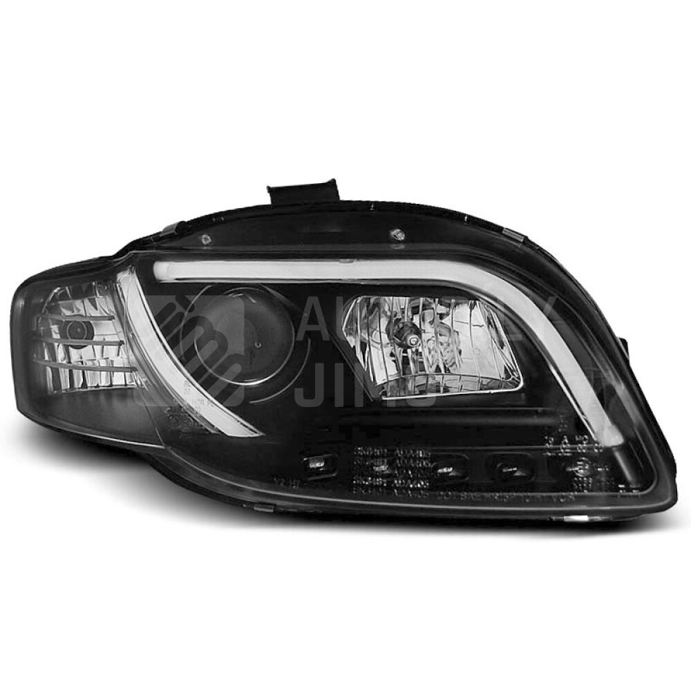 Přední světla AUDI A4 B7-LED TUBE LICHT Černá.jpg