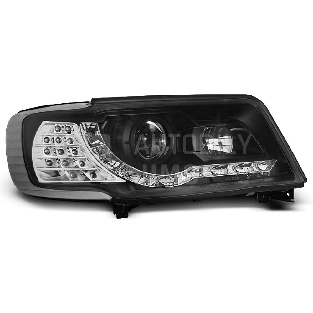 Přední světla, lampy AUDI 100 C4-DAYLIGHT Černá, LED blinkr.jpg