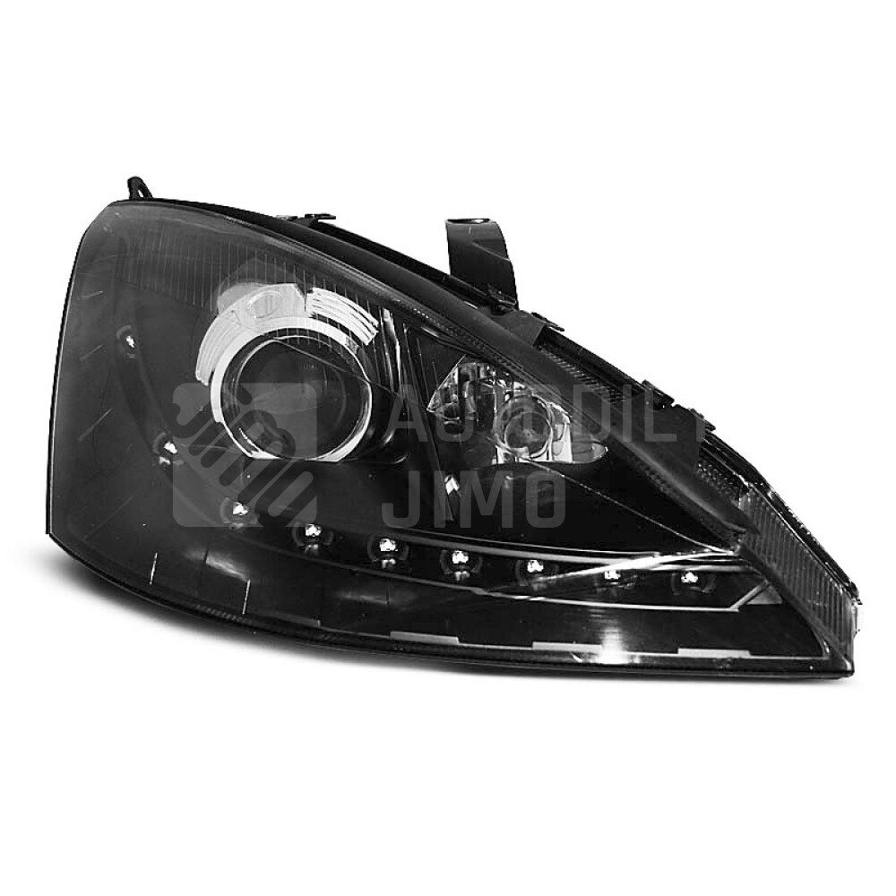 Přední světla, lampy Ford Focus 98-04 Day light černá H7.jpg