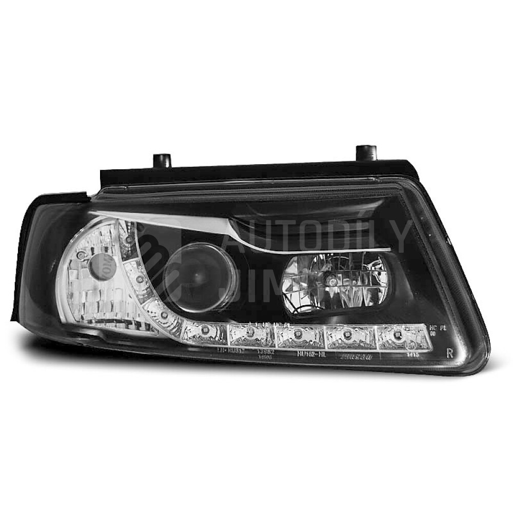 Přední světla, lampy VW Passat B5 96-00 Day light černé H1.jpg