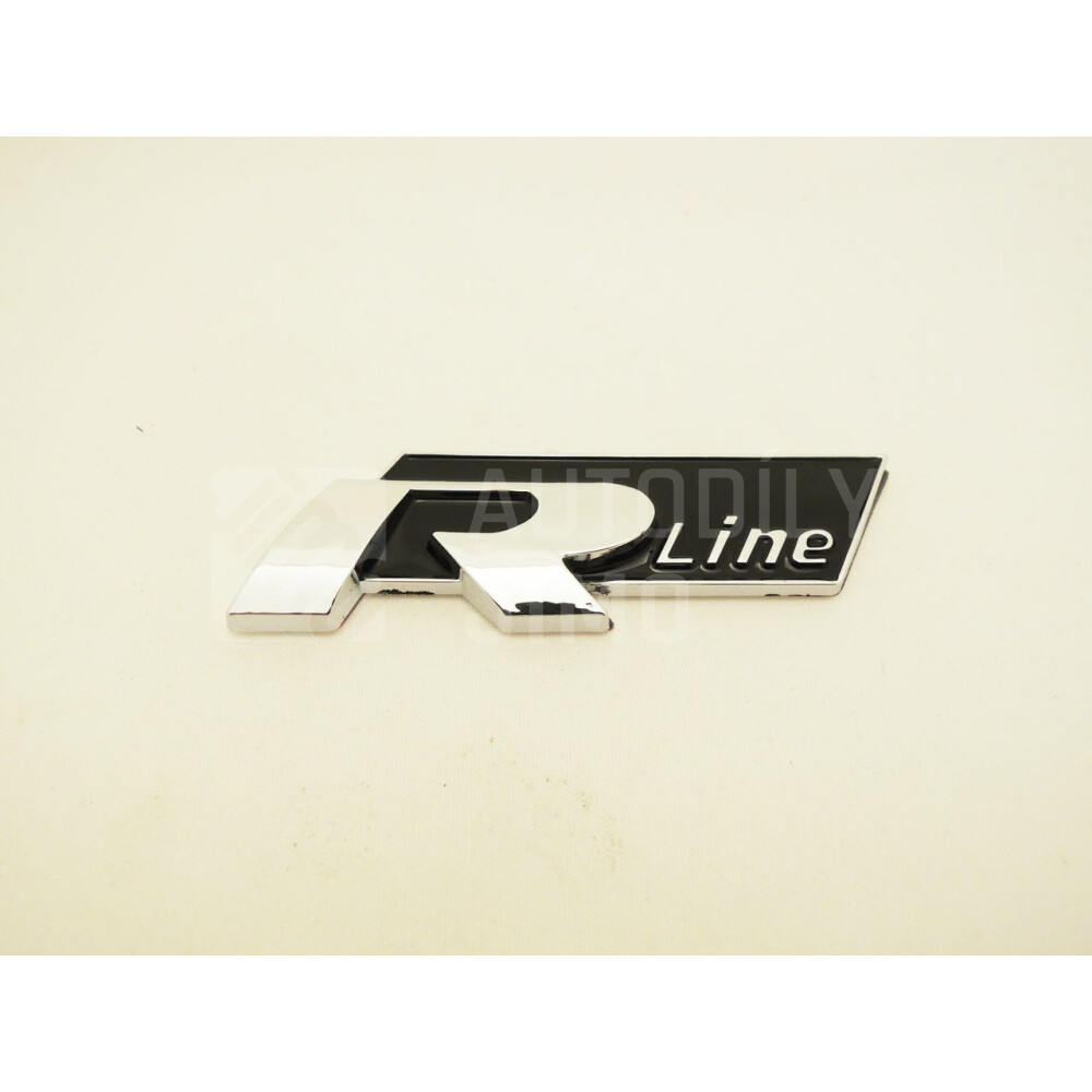 Znak, logo, emblém. nápis VW R-Line 3D - černý.jpg