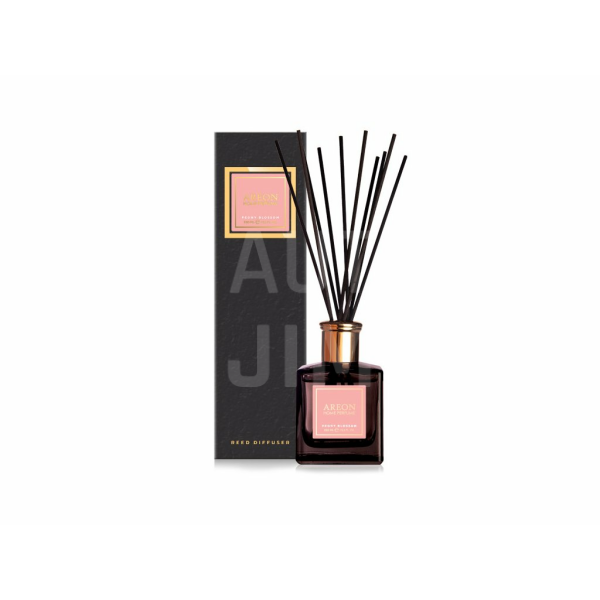 AREON HOME PERFUME Black 150ml - Peony Blossom difuzér s tyčinkami