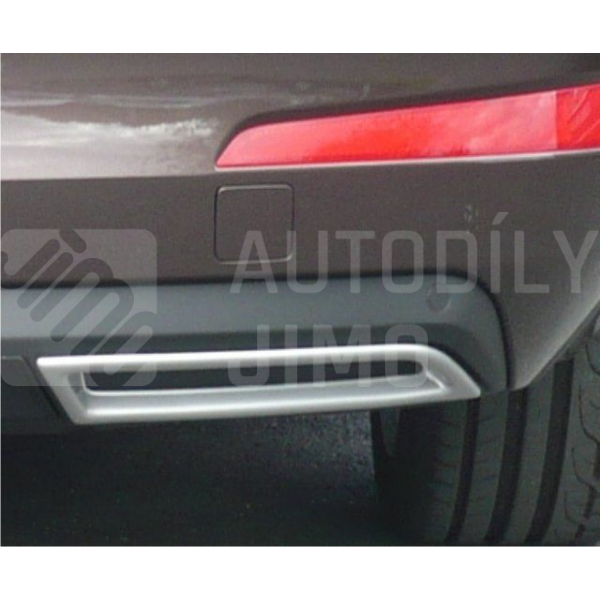 Atrapa výfuku, ABS - stříbrný matný, Škoda Octavia III. Limousine / Combi Atrapa výfuku, ABS - stříbrný matný, Škoda Octavia III. Limousine / Combi